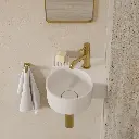 OVO M+ Aufsatz- und Wandwaschtisch - rechts,Weiß matt (BM)33 x 34 cm OVO335UWPBM