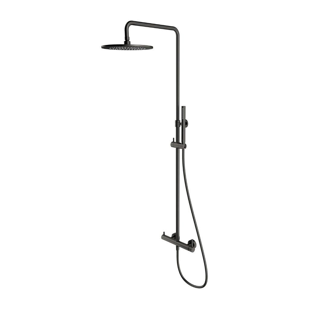 Y Aufputz-Duschsystem mit Thermostat Graphit gebürstet (GR) Y1244MGR