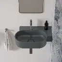 OVO M+ Aufsatz- und Wandwaschtisch - rechts,Ash grey matt (AG)55 x 36 cm OVO555UWPAG