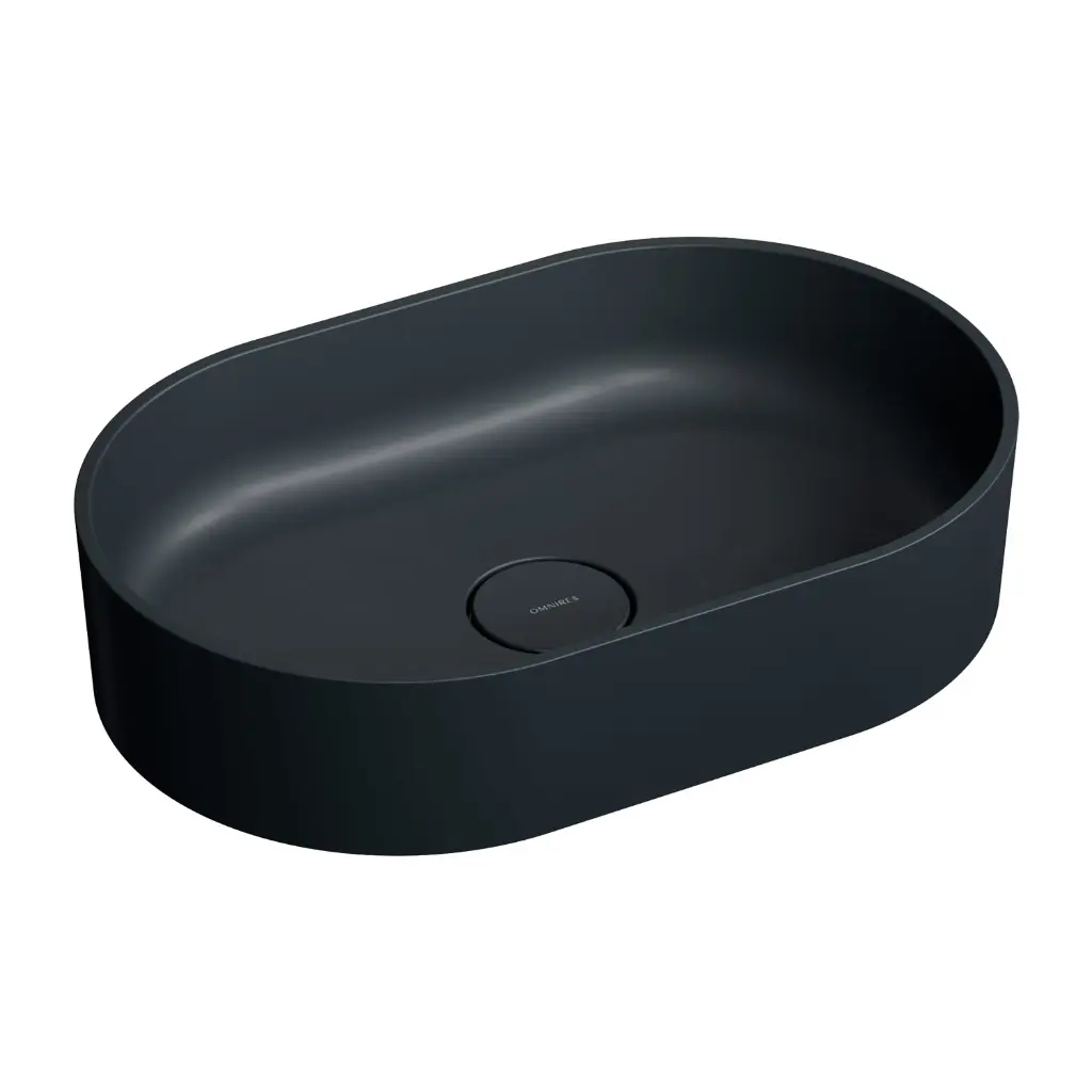 Ovo M+ Aufsatzwaschtisch, 55 x 36 cm Black lava matt (BLV) OVOUNBLV