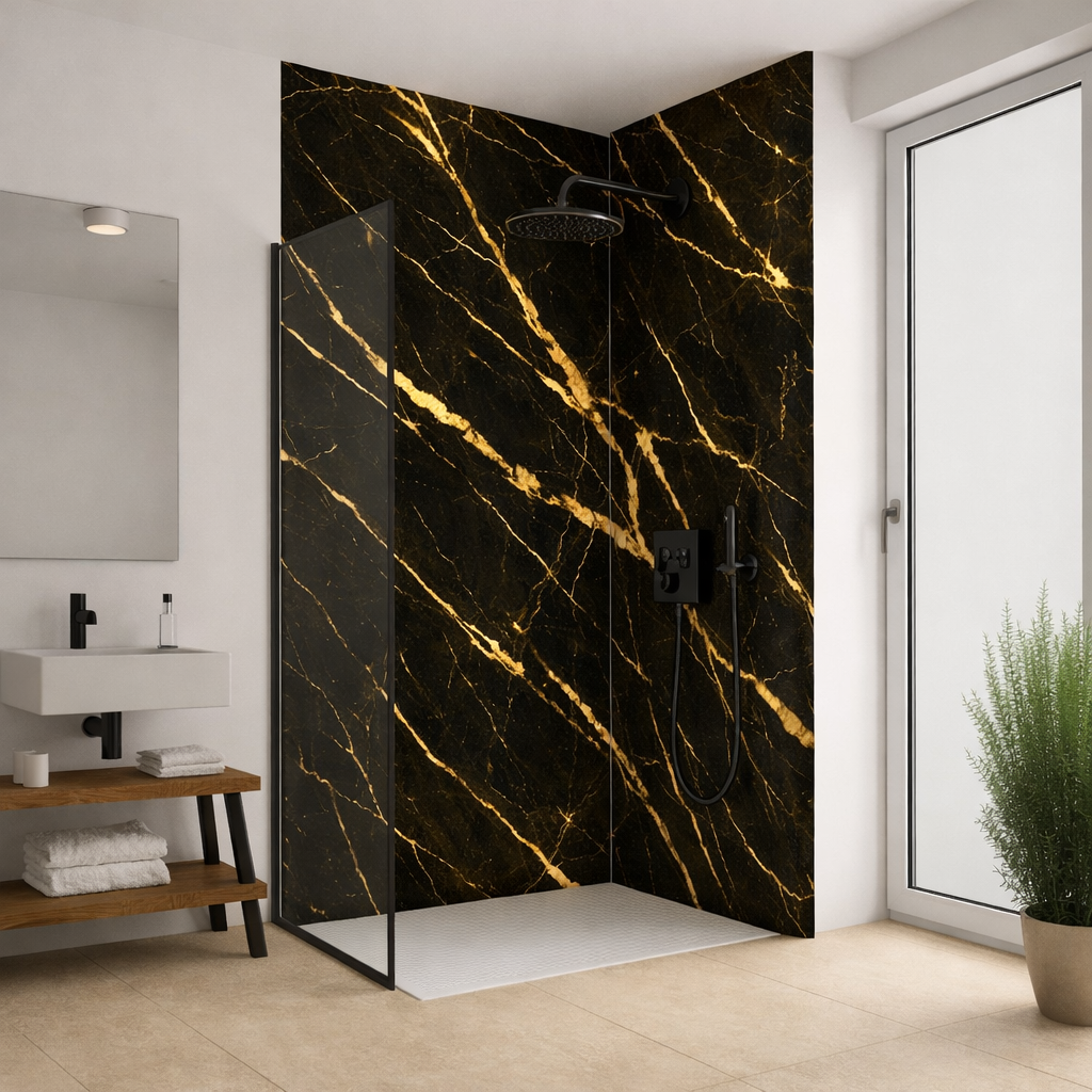 AFloor Wall Paneel Vena Gold 122x260cm (Hochglanz)