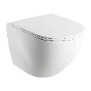 OTTAWA Wand-WC mit WC-Sitz mit Absenkautomatik, 49 x 37 cm OTTAWAMWBP Weiß Glanz