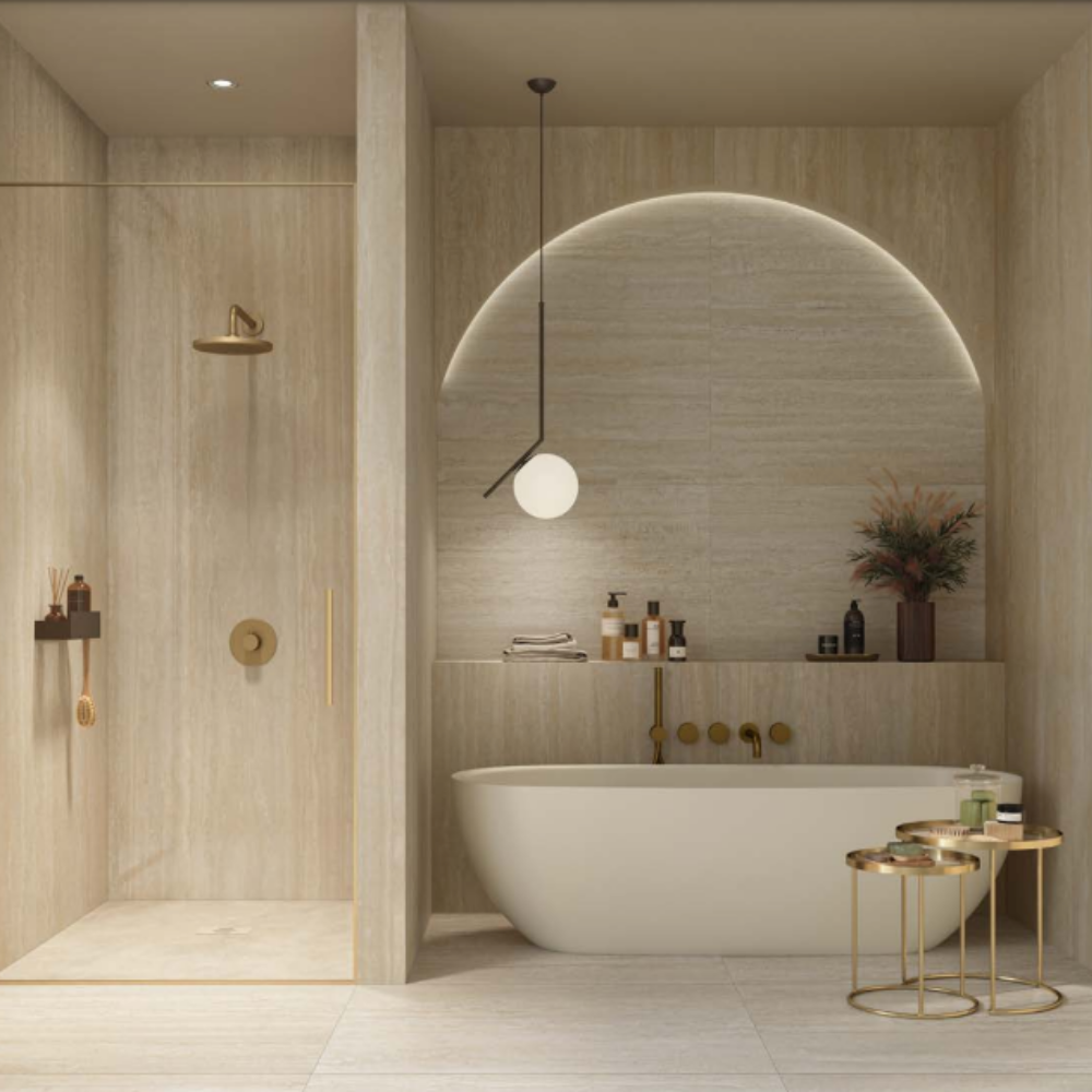  120x278cm Perpetual Travertino Cream Matt 6mm 