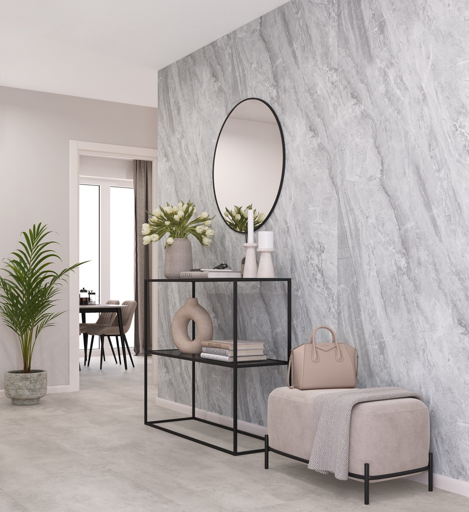 Vilo SPC Paneel 120x265 cm Matt Smoky Ash  0,4 cm 