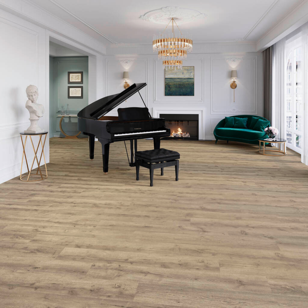 DESIGN 555 Evolut 5907 Taupe Oak Klebe Vinyl 2,5mm/NS 0,55  132 cm x 19,6 cm