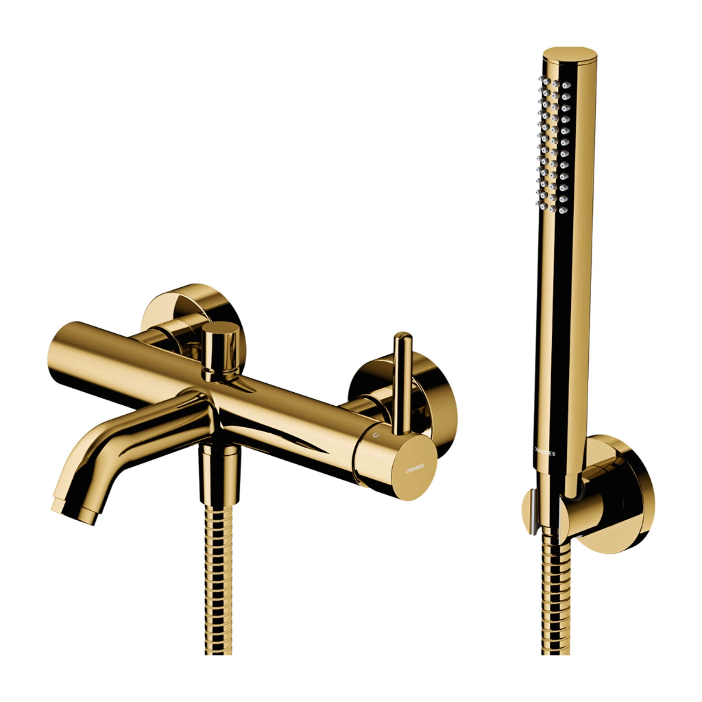 Y Badewannenarmatur mit einem Brause-Set Gold poliert Y1231GL