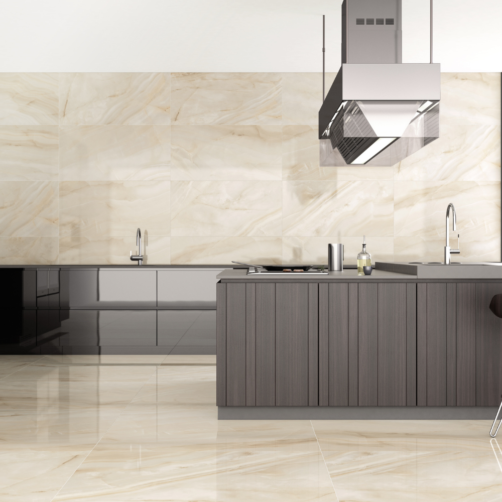 60x60cm Rodas Light Beige Hochglanz 