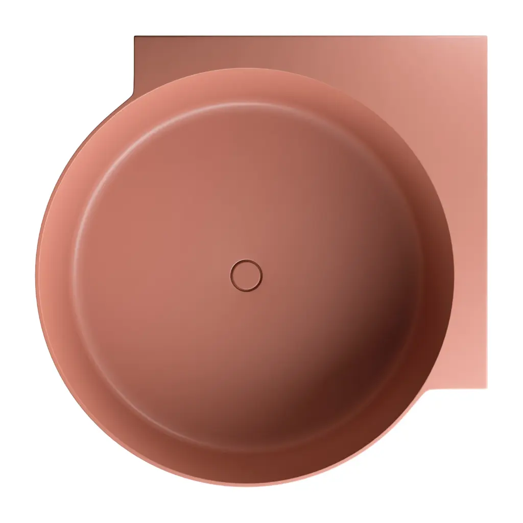 OVO M+  Runde Eckbadewanne, 120 x 120 cm Terracotta matt (TE) OVO120WNTE