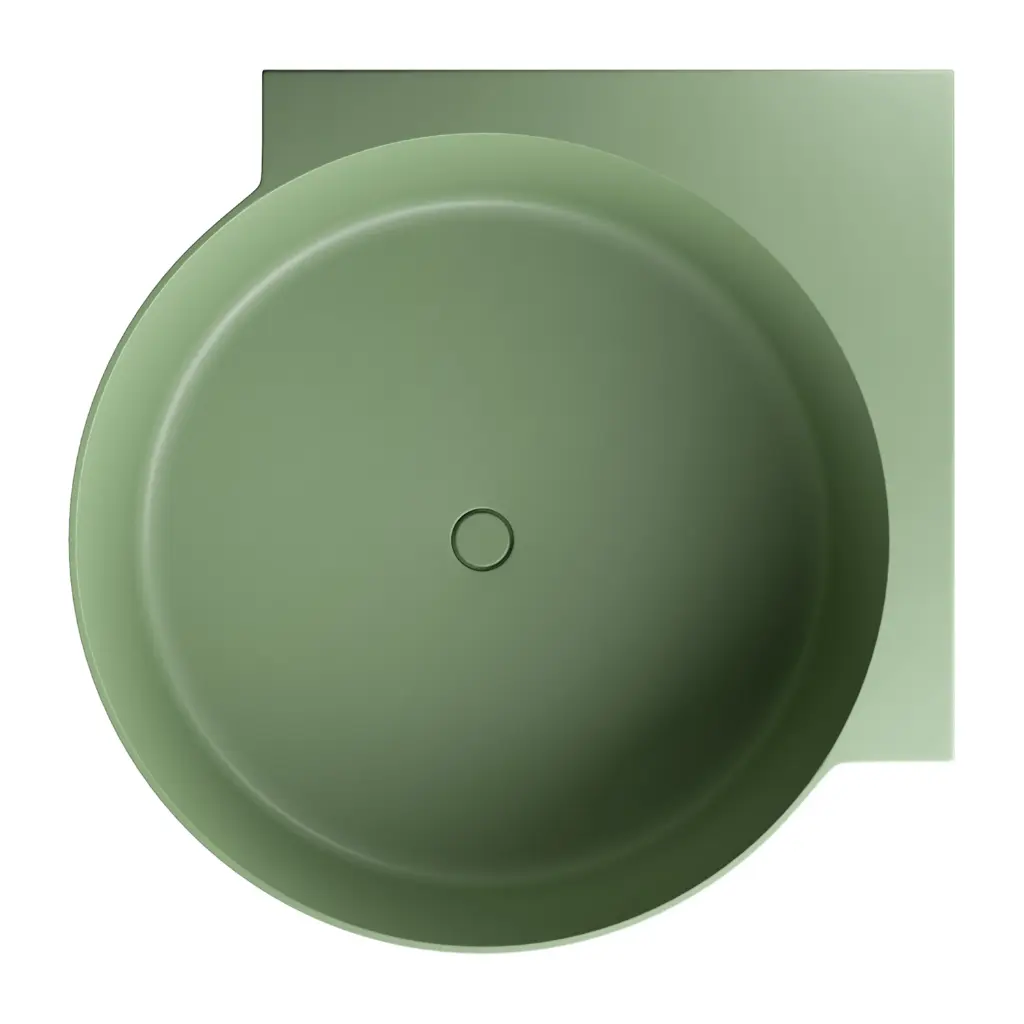OVO M+  Runde Eckbadewanne, 120 x 120 cm Olive matt (OL) OVO120WNOL