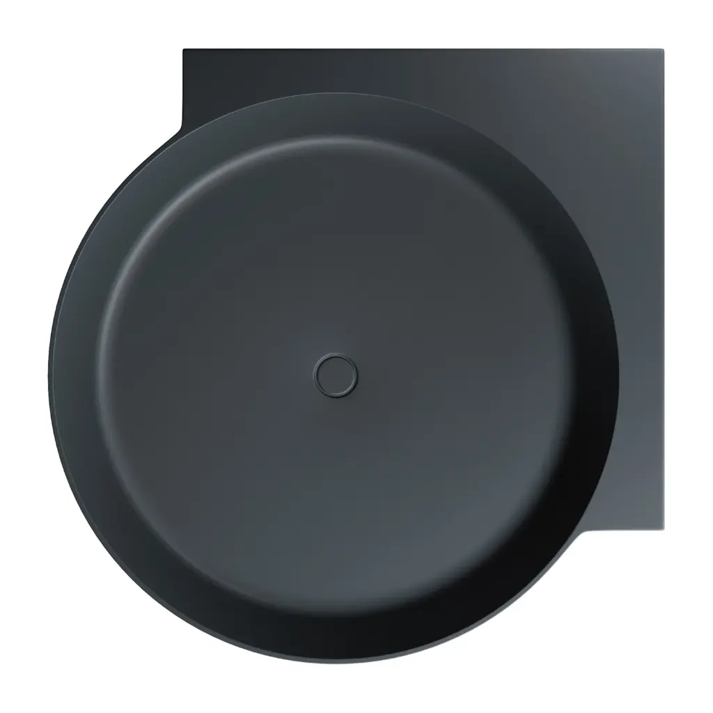 OVO M+  Runde Eckbadewanne, 120 x 120 cm Black lava matt (BLV) OVO120WNBLV