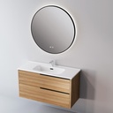 Eingebaute Keramik-Arbeitsplatte „Volterra“. Breite 101 cm. Hochglanzweiß EV.101.C  