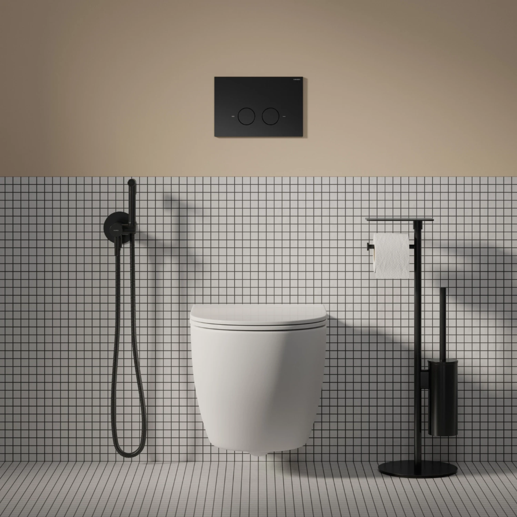 MODERN PROJECT  |  Ständer für Papier- und Toilettenbürste mit Ablage Schwarz matt (BLM) MP60820BL 