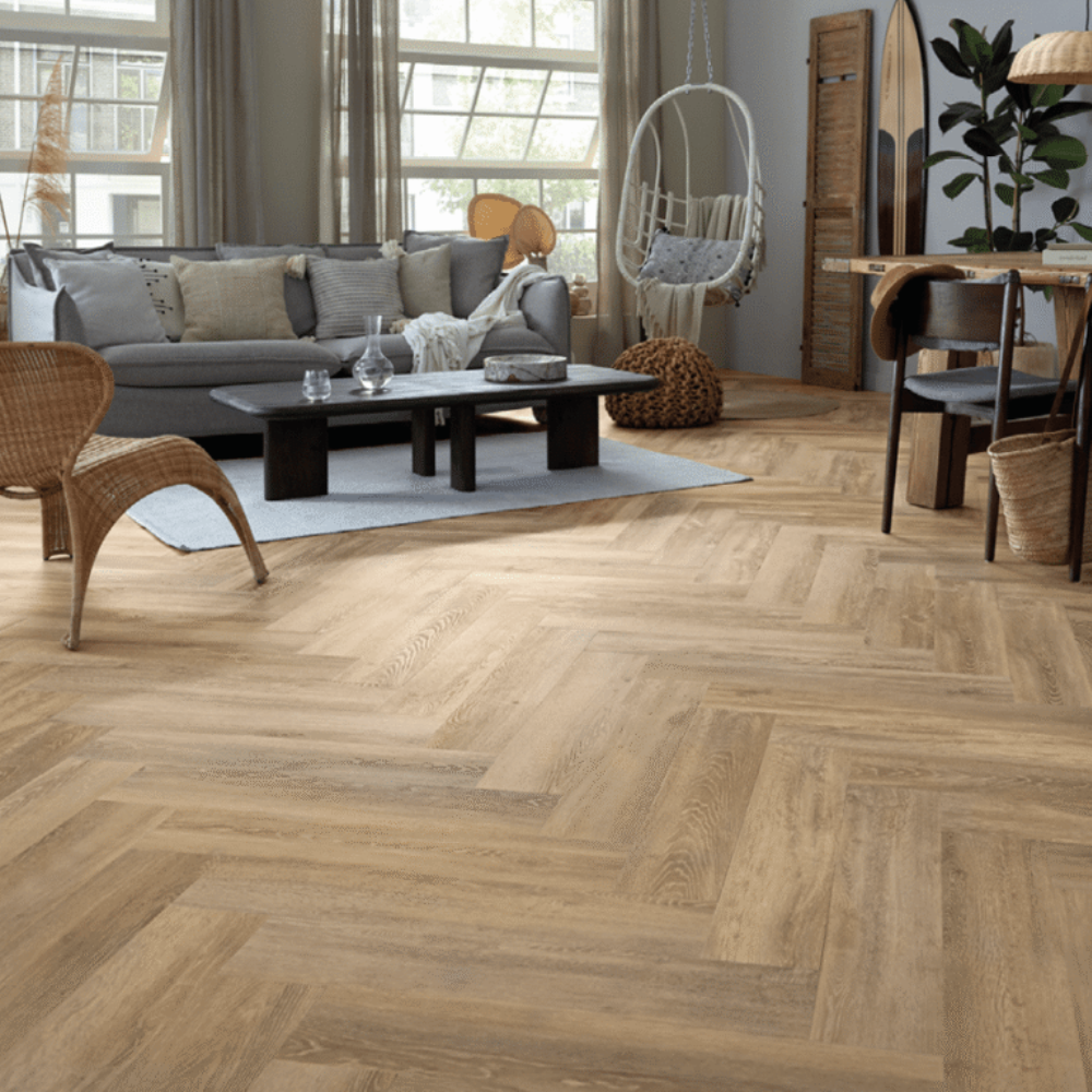  Authentic Parva Oak XL Apulia Fischgrät Klebe Vinyl  74.93 x 15.24 cm 2.5 mm Nutzschicht 0.55 mm (46415)   