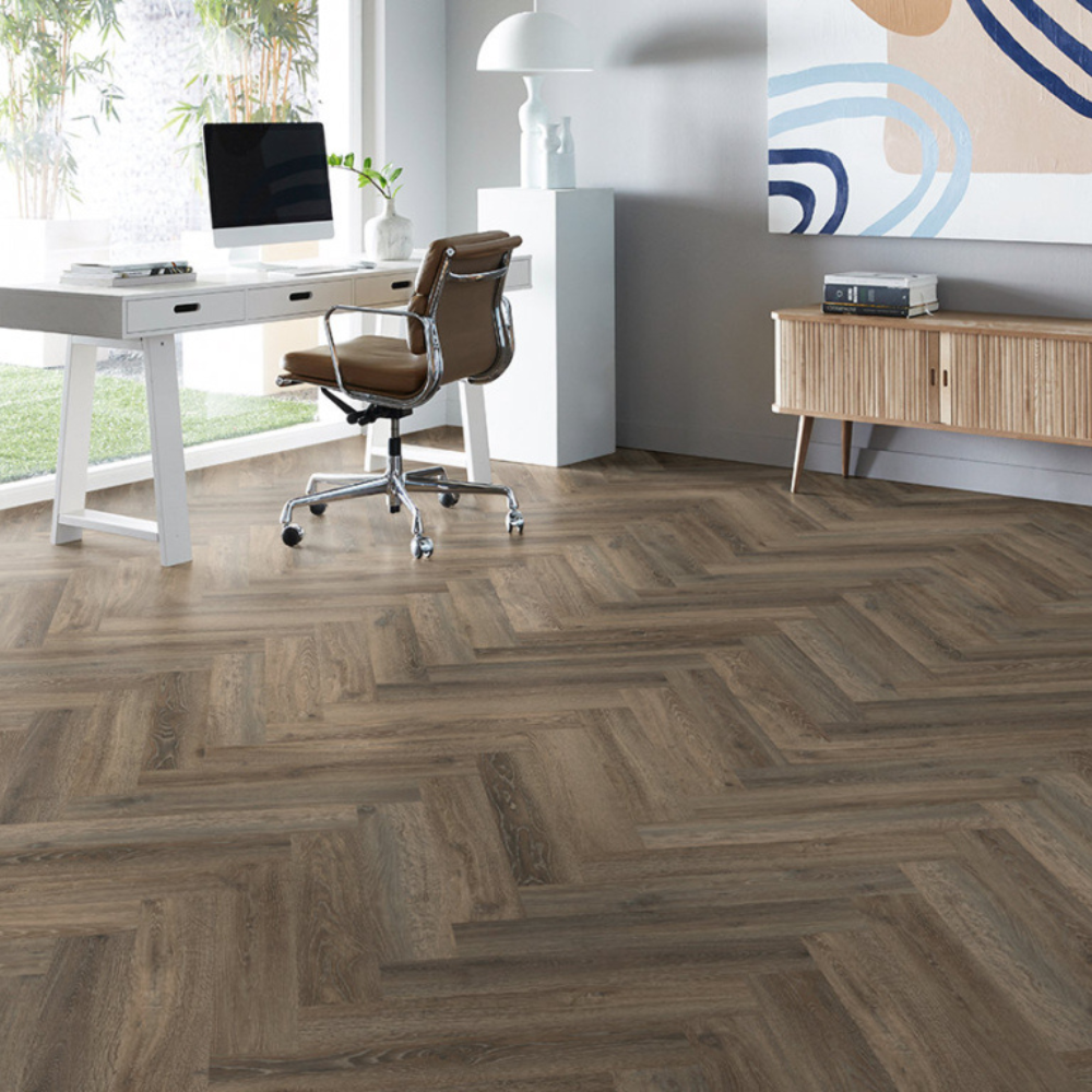 Parva Oak Lombardia Fischgrät Klebe Vinyl 60,96 x 11,43 cm 2.5 mm Nutzschicht 0.55 mm (41217)