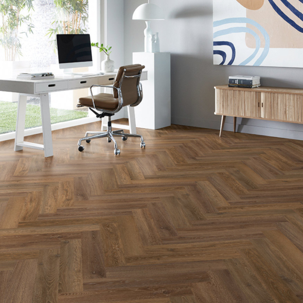 Parva Oak Liguria Fischgrät Klebe Vinyl 60,96 x 11,43 cm  2.5 mm Nutzschicht 0.55 mm (41216) 