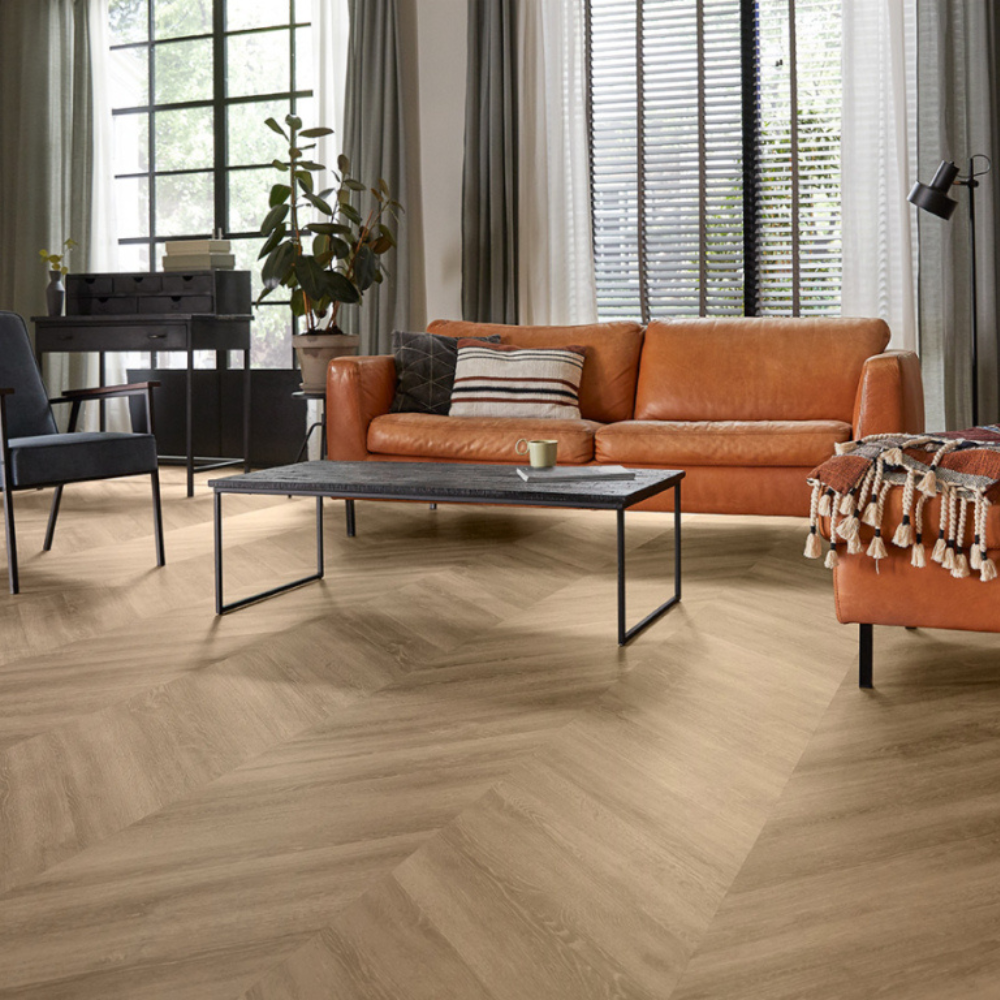 Parva Oak Apulia Chevron Klebe Vinyl 80.01 x 13.34 cm 2.5 mm Nutzschicht 0.55 mm (42215)  