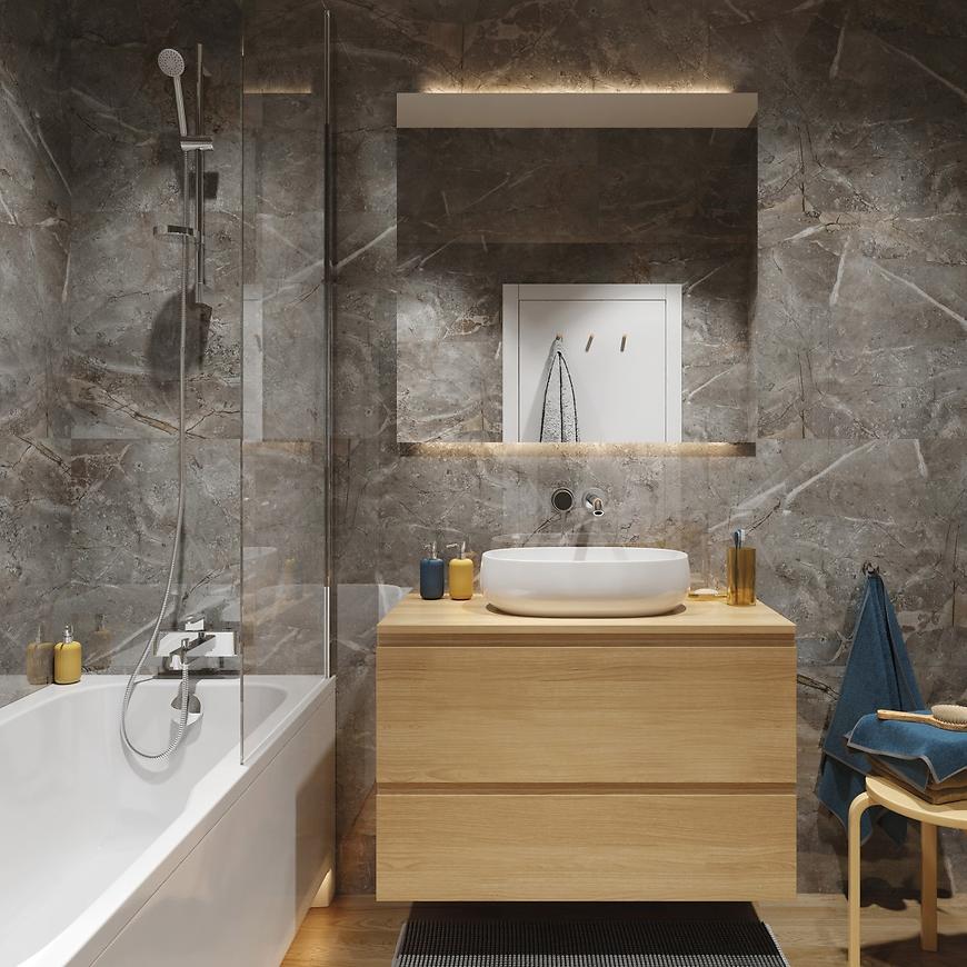 SPC Wand Paneel Marble Skin Hochglanz 60x120cm