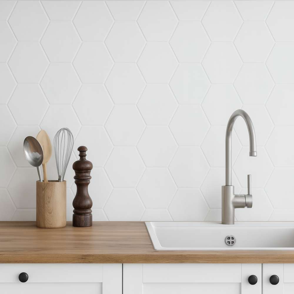 15x17,5cm ARTISAN Hexagon Snow Glossy 9mm