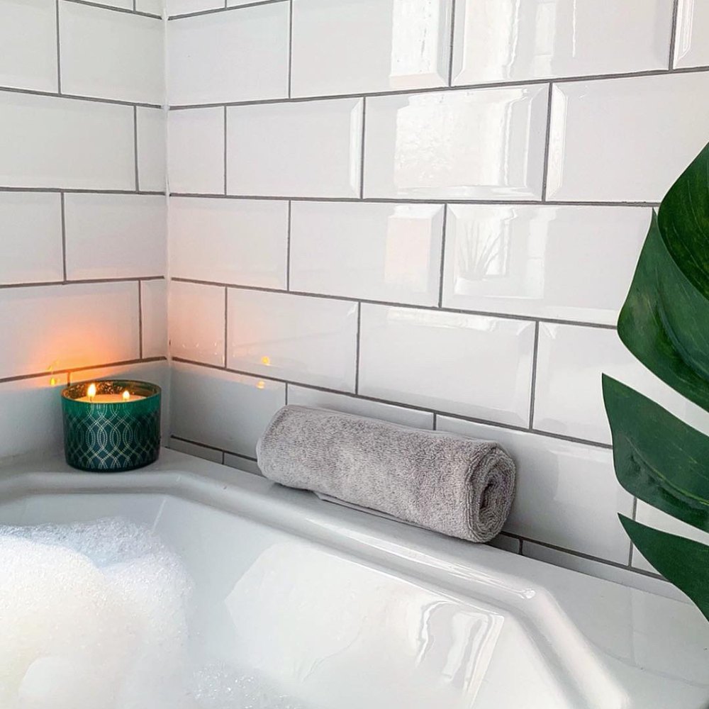 BEVELLED White Glossy 10x20cm