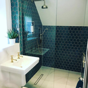 ANTIC Hexagon Navy Glossy 15x17,5cm 