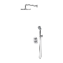 Y Unterputz-Duschsystem mit Thermostat Chrom poliert (CR)