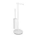 Modern Project Ständer für Papier- und Toilettenbürste Weiß matt (WM)
