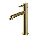 Y Waschtischarmatur, 23 cm (Kartusche 25 mm) Messing gebürstet (BSB)