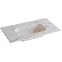 Integrierte Arbeitsplatte aus Feinsteinzeug von Lanicor. Breite 61 cm. Storm White ELR061.W